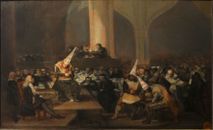 Quadre de Francisco de Goya: Escena de Inquisición. Font: Google Art Project