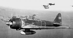 L’avió Mitsubishi A6M3 Model 22 “Zero” va esdevenir un dels aparells d’aviació més útils i efectius en tot el teatre d’operacions del Pacífic durant la Segona Guerra Mundial i va garantir nombroses victòries als nipons en el seu enfrontament amb les potencies colonials europees i contra els Estats Units. Font: Wikipedia