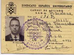 Carnet del Sindicat Español Universitario (SEU)