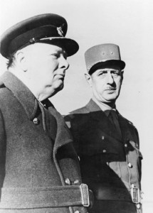 Charles de Gaulle, al que veiem a la imatge amb l'aleshores primer ministre britànic Winston Churchill, es va oposar fermament a l'entrada de la Gran Bretanya a la CEE