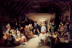 Daniel Maclise va pintar el seu quadre "La nit de menjar pomes" basant-se en una nit de Halloween a Irlanda, a la qual ell va assistir.