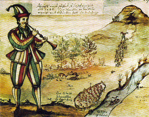 El flautista d'Hamelín, il·lustrat per Darstellung von Alexander Zick.