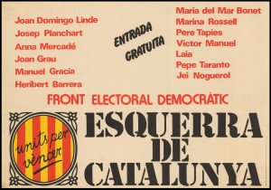 Cartell electoral d’Esquerra de Catalunya per les eleccions de 1977. Font: UAB
