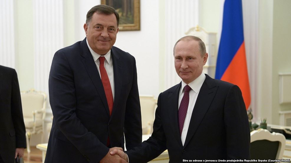Dodik en la seva visita a Putin a Moscou. Font: Independent Balkan News Agency