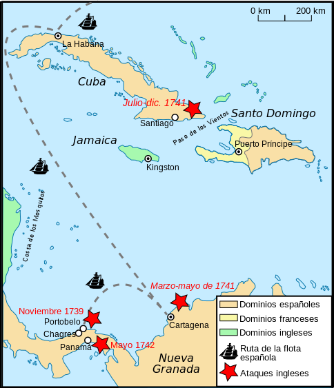 Mapa que representa el desenvolupament del conflicte. Font: Viquipèdia