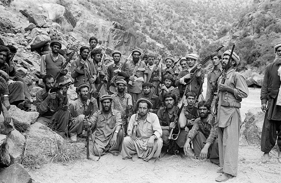 Mujahidins durant la dècada dels 80 a Afganistan. Aquests guerrers de l'Islam venien de molts diversos punts de la geografia musulmana i foren a bastament finançats per la CIA i l'ISI. Font: Pinterest