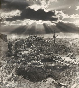 Foto aconseguida després de la batalla de Passchendaele (1917)