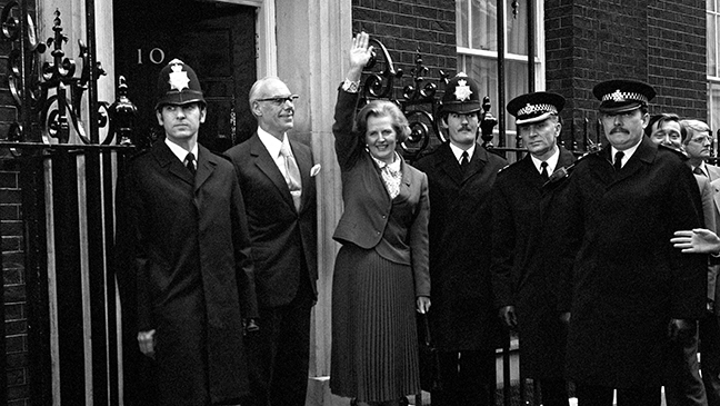 El 4 de maig de 1979, Thatcher esdevé la primera Primera Ministra de la Gran Bretanya. Font: BT