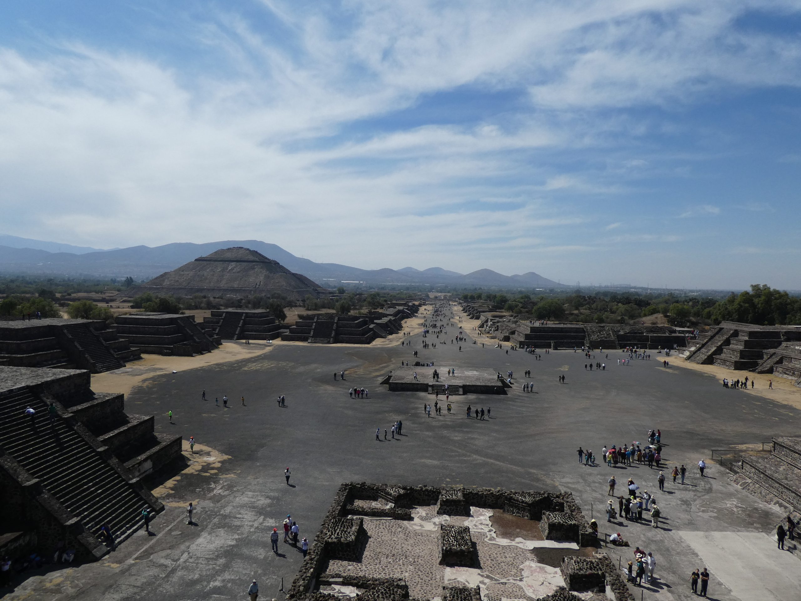 Centre cerimonial de Teotihuacan, vist des de la Piràmide de la Lluna. Font: Miquel Creus Brunat.