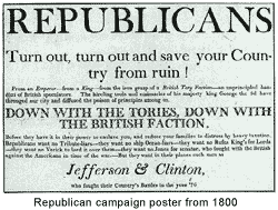 Cartell de la campanya republicana per les eleccions de 1800